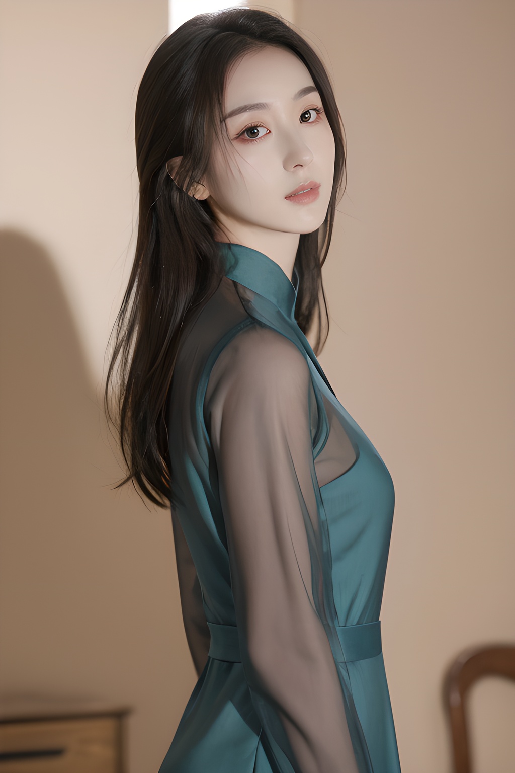 <lora:0814_06:0.7>,simple background,china_dress,, 1girl,realistic,masterpiece, best quality, photorealistic, HDR,detail