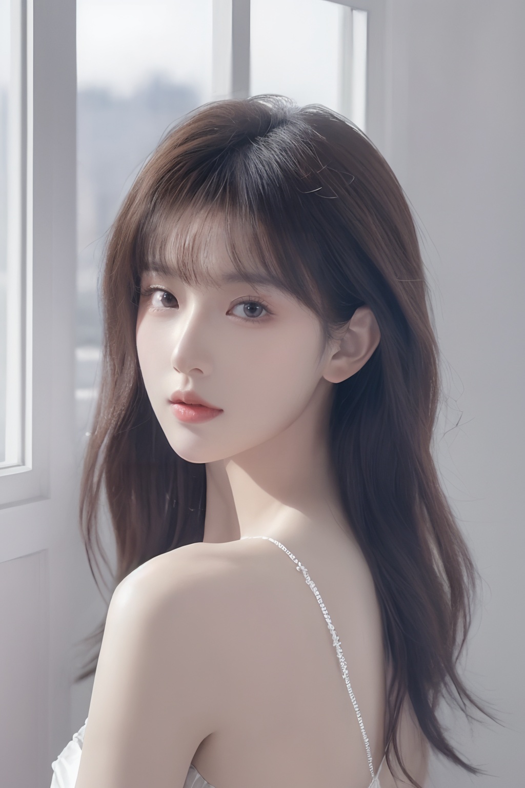 masterpiece,high quality,best quality),(colorful),(delicate eyes and face),volumatic light,ray tracing,extremely detailed CG unity 8k wallpaper,solo, indoors, palace, lights, window, decorations,(ahoge:1.3),best quality,official art,(((light from the sky))),floating hair,light shines on hair,whultra-detailed,(((extremely detailed cg 8k wallpaper))),(crystalstexture skin:1.4),(extremely delicate and beautiful),(white skin),looking_at_viewer,kinghere fensejiaren,,realistic,<lora:sifang_20231118123505:0.7>, 
