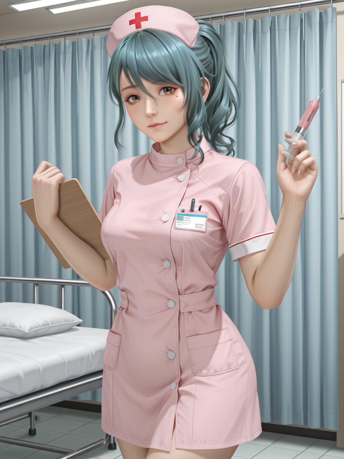 tamaki \(doax vv\),  ponytail,  mole under eye on Tensor.Art