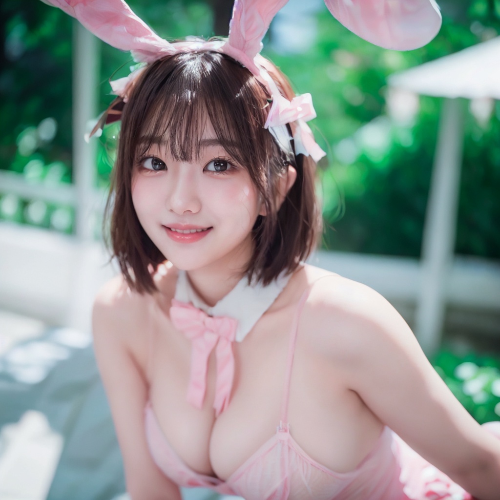 Bunny Girl,  bunny ears,  bob_cut on Tensor.Art