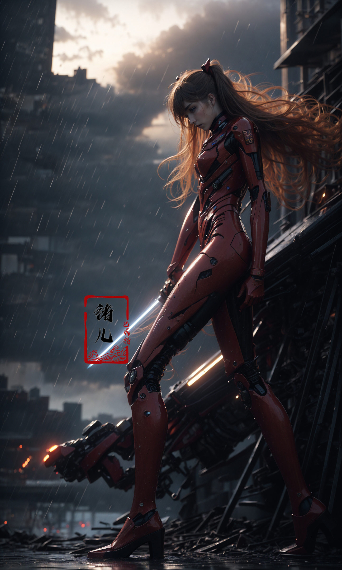 Epic CG masterpiece,  Asuka Langley Soryu,  hdr on Tensor.Art