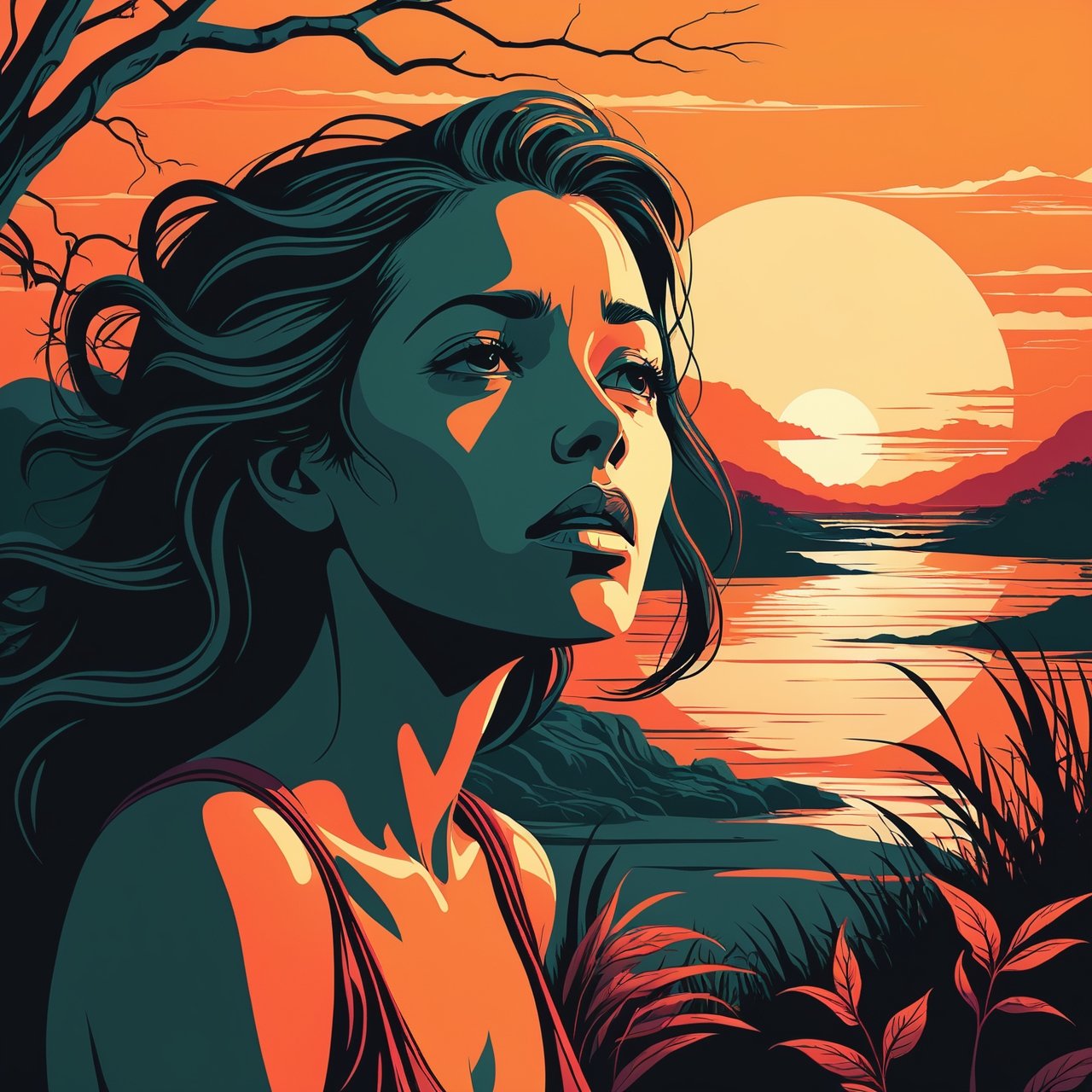 Vector Art,  behance,  "The Personification of Despair" by 乐乐乐 on Tensor.Art