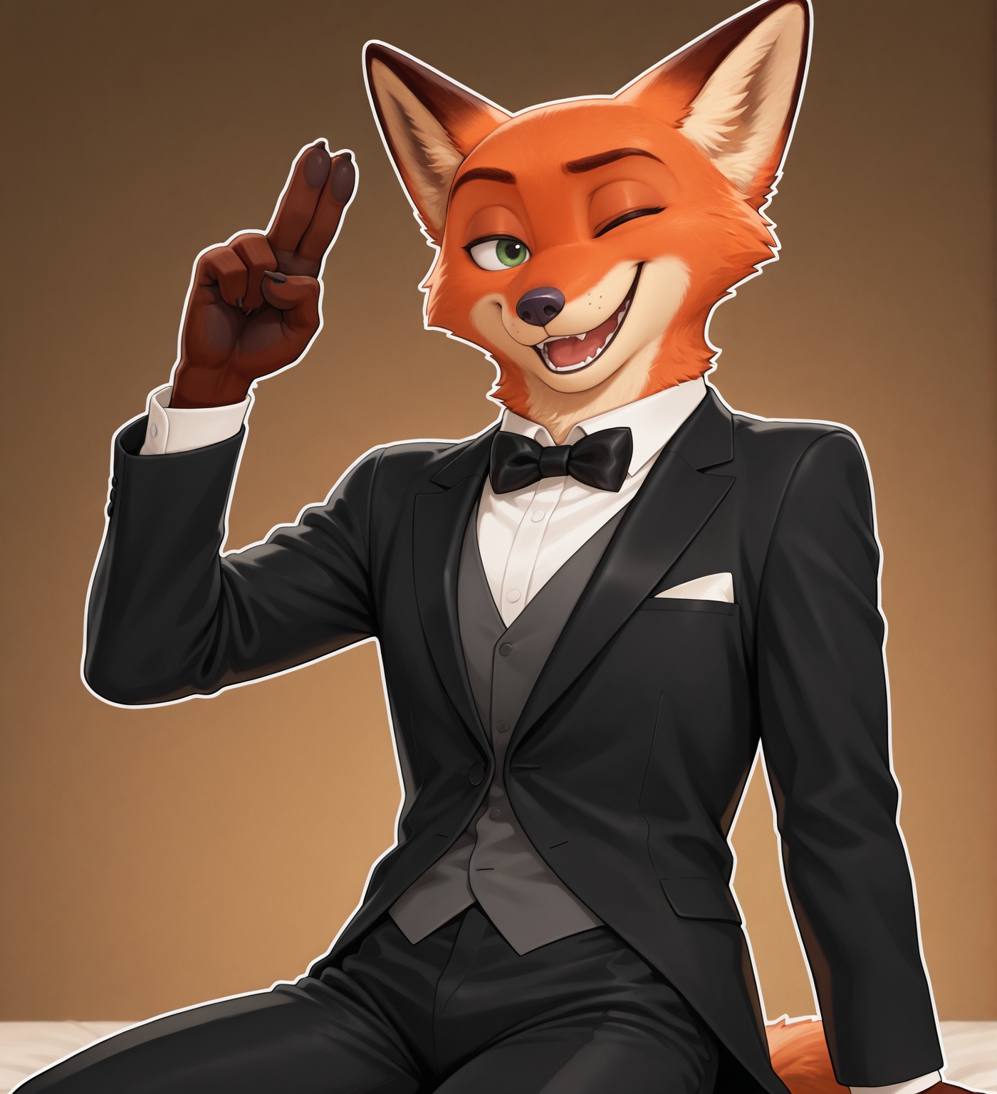 nick wilde,  fox,  1boy on Tensor.Art