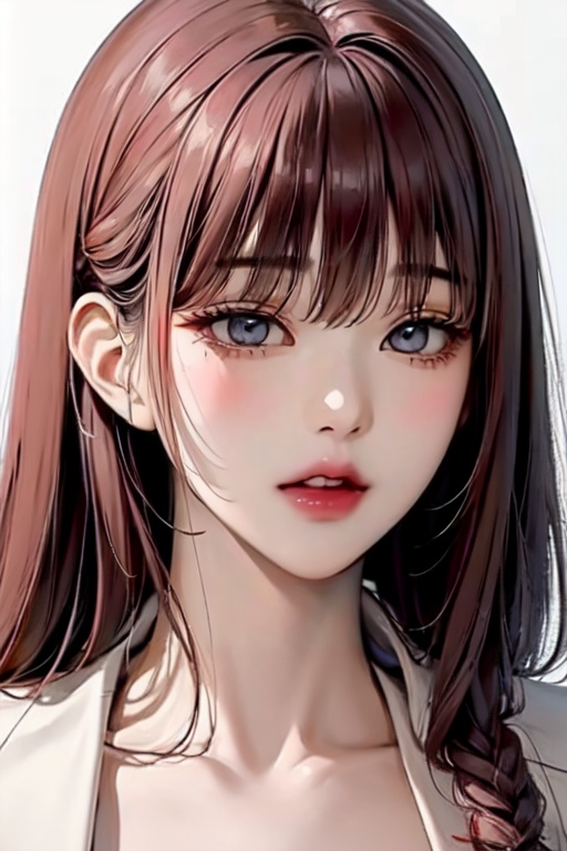 zhangyuanying,1girl,face,curly hair,red hair,white background,<lora:zhangyuanying_FGXY:0.8>,