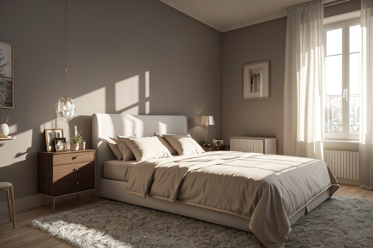 bedroom ,interior, apartment design, French Interior Design,8k,extremely delicate ,realistic, professional lighting,indoor,