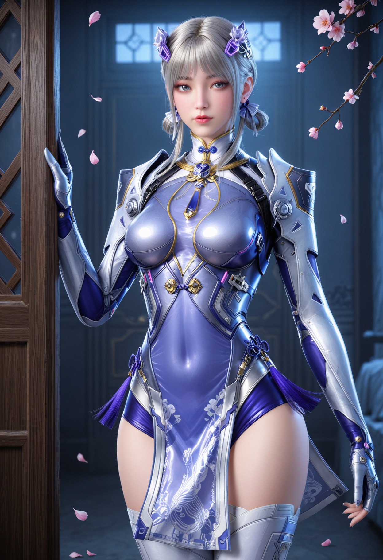 facing viewer,  direct gaze,  (intricate details) by 云落 on Tensor.Art