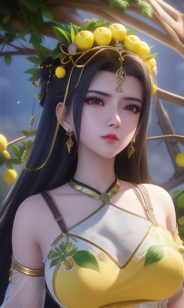 (,1girl, ,best quality, ),looking at viewer, <lora:404-DA-仙逆-凤栾:0.8> ,ultra detailed background,ultra detailed background,ultra realistic 8k cg, ,masterpiece, (( , )),,  fiction,mole, ultra realistic 8k cg, ,tamari \(flawless\),     , lemon blossoms,  (()), (), ,,, 