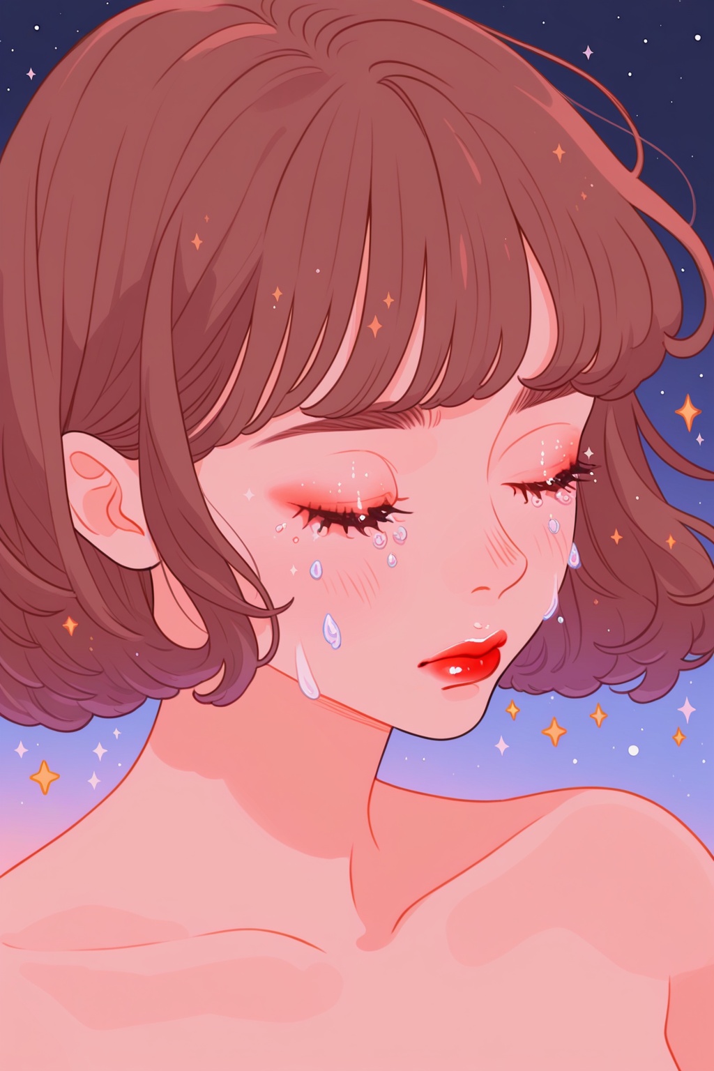 1girl,  solo,  closed eyes on Tensor.Art