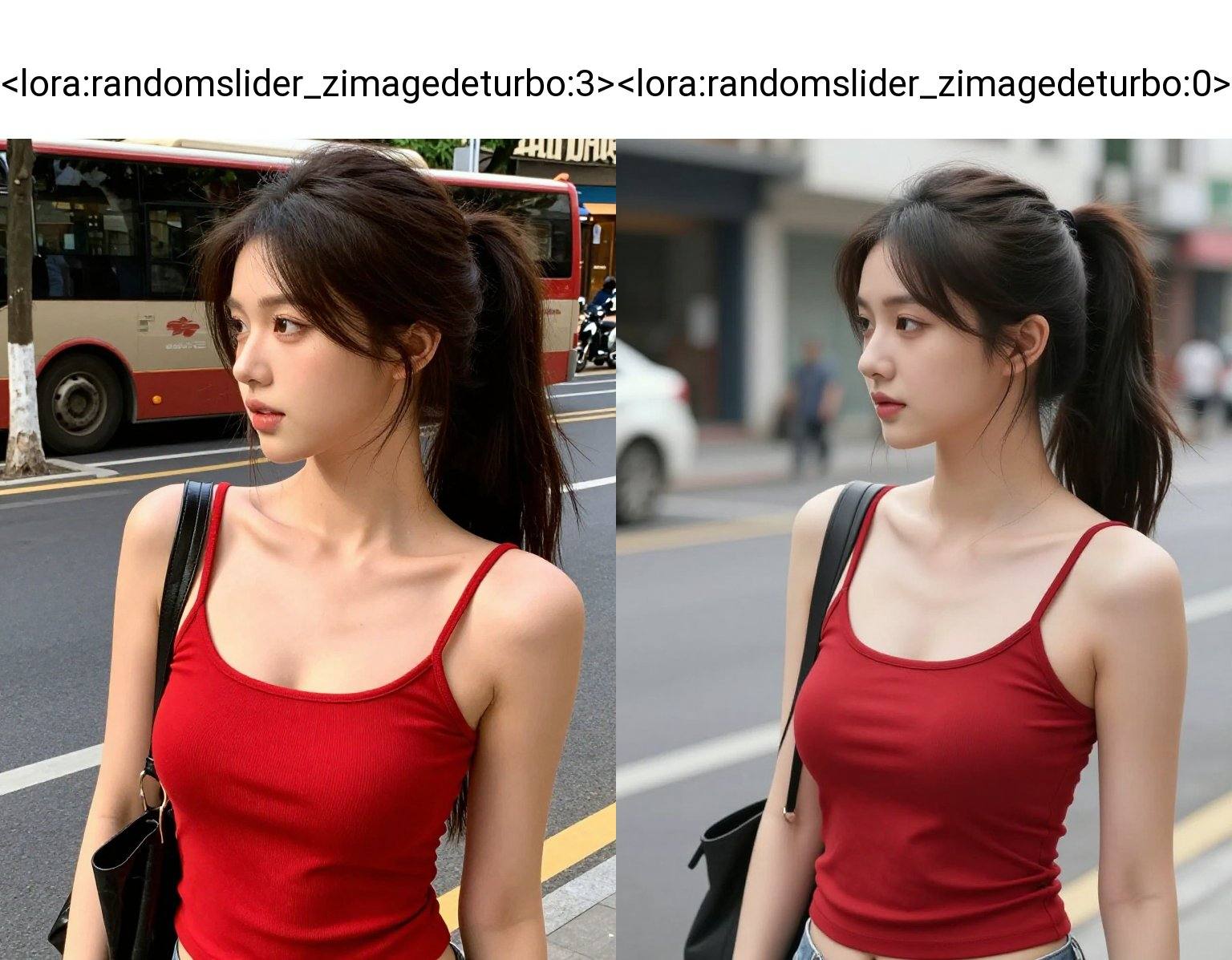 1girl,  street,  cleavage on Tensor.Art