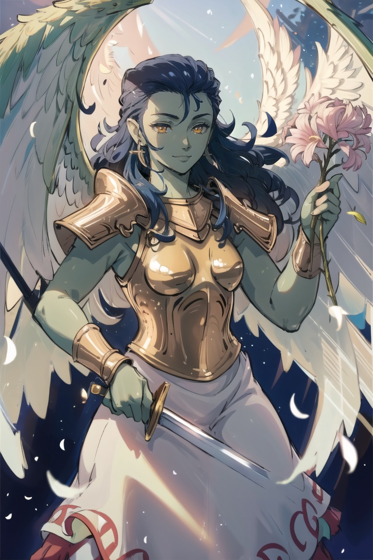 SMTGabriel,  armor,  holding sword on Tensor.Art