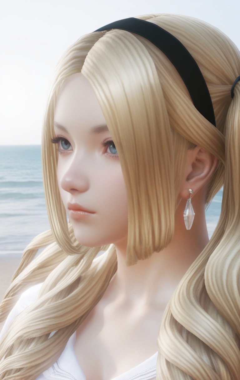 supermodel,score_8_up,score_7_up,hyperdetailed,hyperrealistic,volumetric lighting,focus on face,textured skin,eye lighting,SkinHairDetail,zPDXL,very attractive,Expressiveh,realistic skin,score_9,score_8_up,score_9,score_8_up,1 girls,high cold face,yujie,perfect round large,breasts,jewelry,beautiful eyes,detailed eyes,breast,lips,long hair,navel,jewelry,earrings,long hair,drop_shadow,light rays,sunlight,at the seaside,beach,sea water,<lora:1daofy:0.8>,head down,close-up,belt,blonde hair,blue eyes,closed mouth,drill hair,hairband,long hair,midriff,miniskirt,portrait,thighhighs,twintails,