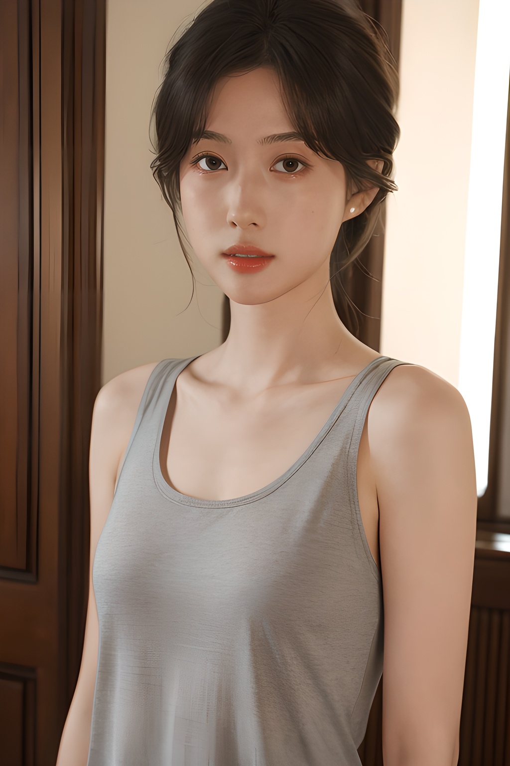 <lora:0829_06:0.7>,****_top,, 1girl,realistic,masterpiece, best quality, photorealistic, HDR,detail