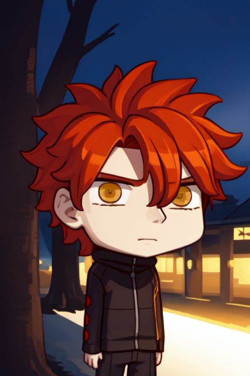 1boy,  :q,  orange hair on Tensor.Art