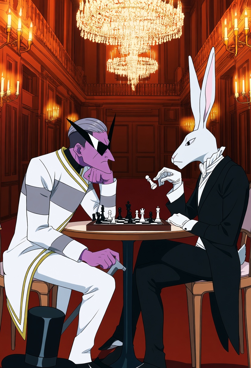 @hachisuka-ren. HuginDD,  a man with light purple skin,  short slicked-back grey hair on Tensor.Art