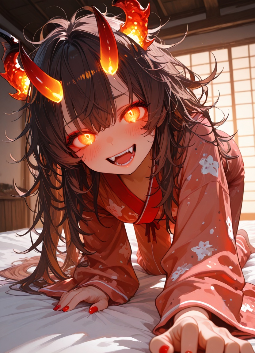 1girl,  horns,  solo on Tensor.Art