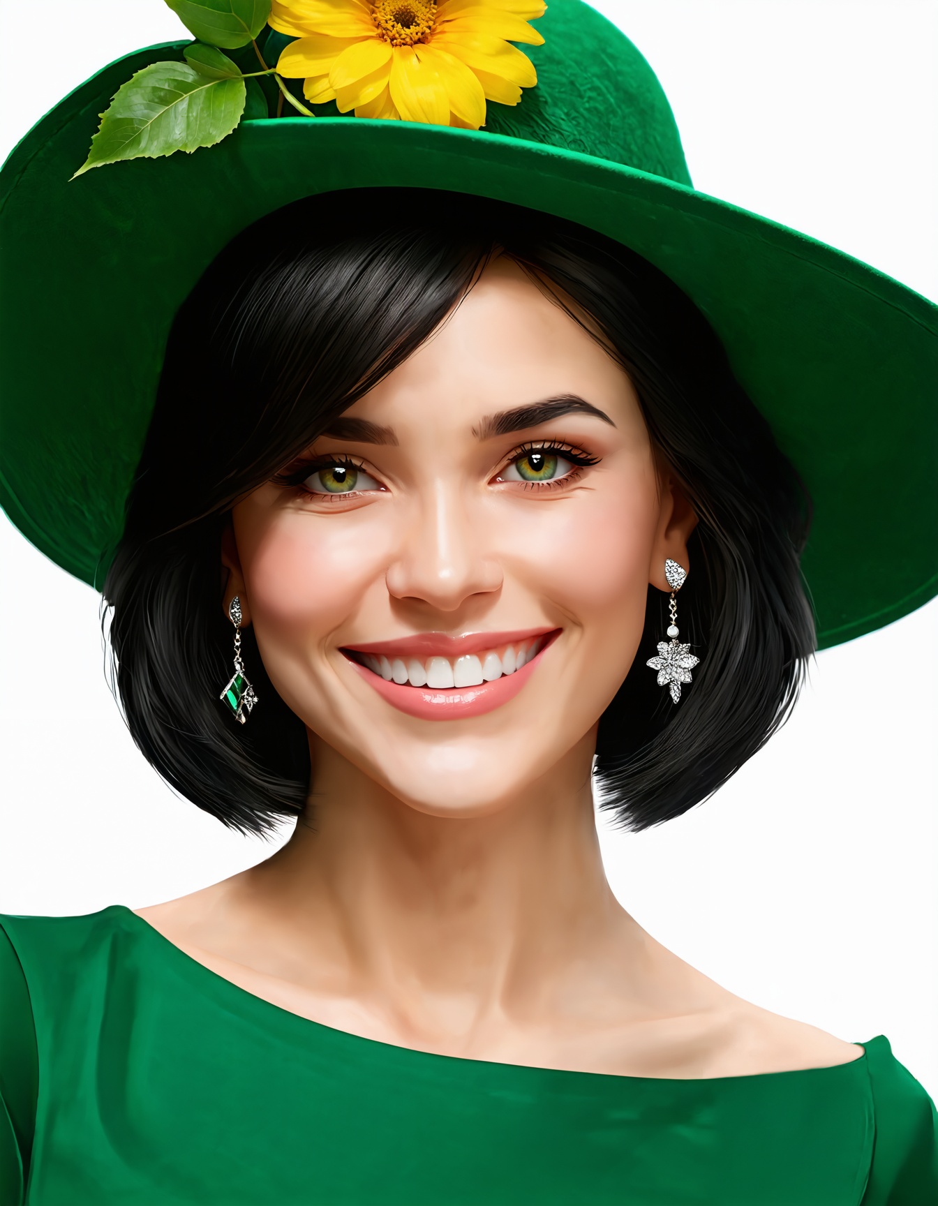 Ultra-detailed,  highly realistic portrait of a smiling woman,  looking at viewer on Tensor.Art