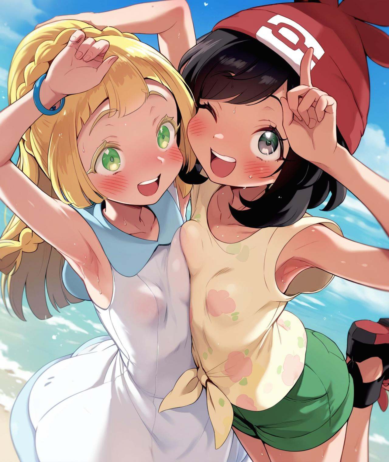 multiple girls,  2girls,  selene \(pokemon\) on Tensor.Art