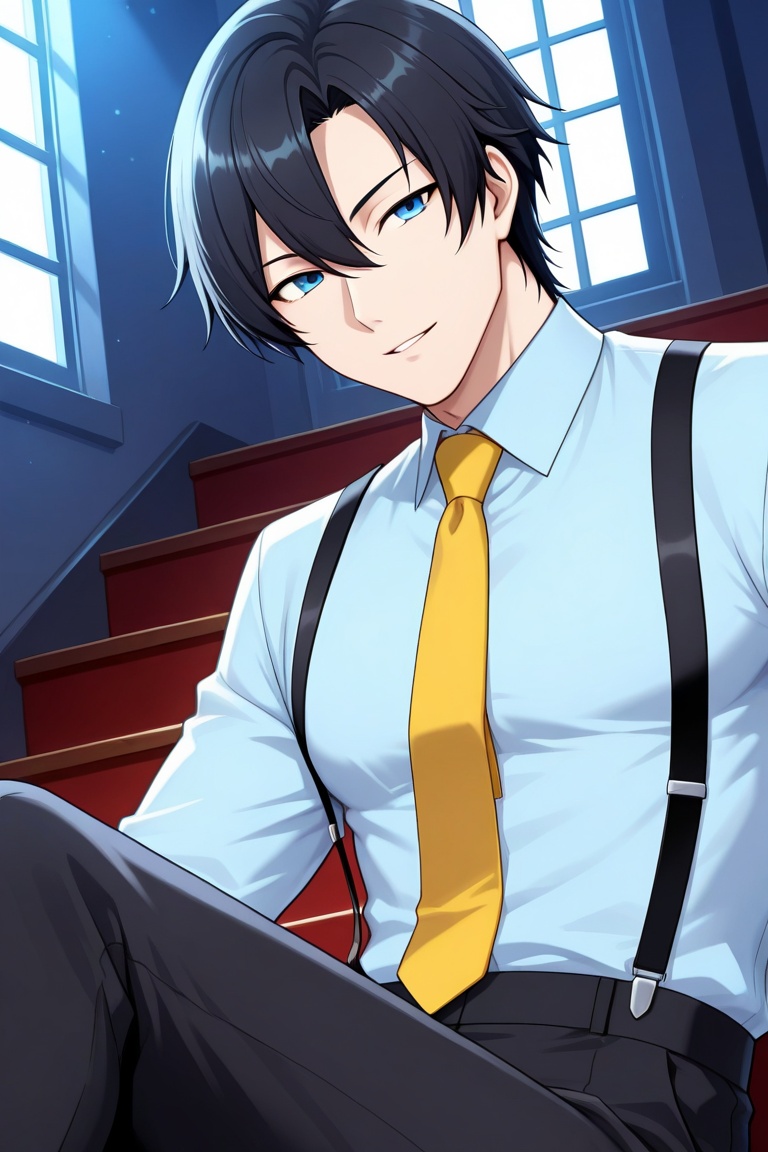 Tatsuya,  black hair,  short hair on Tensor.Art