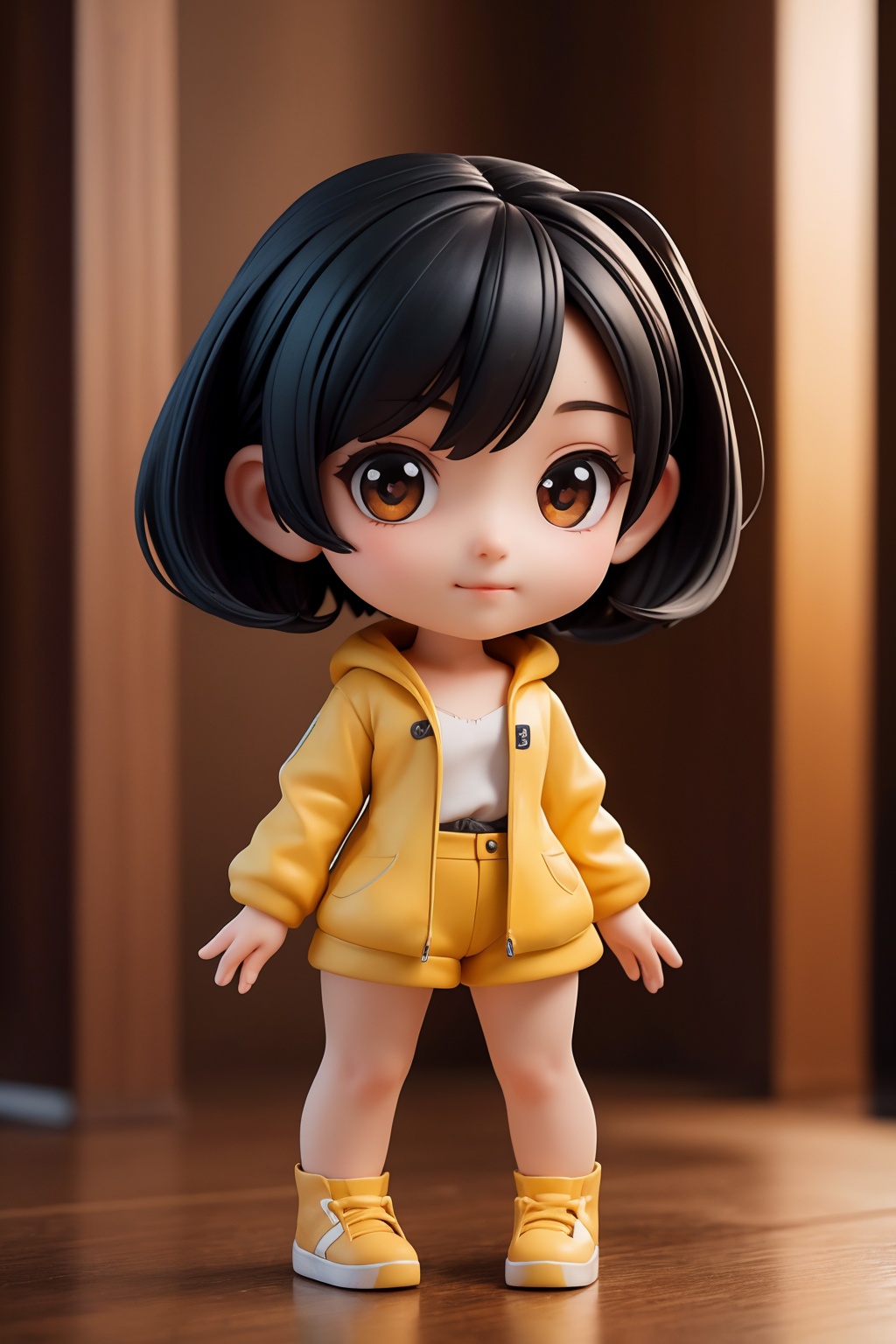 (best quality:1.4),(masterpiece:1.4),(photorealistic:1.4),(Realistic:1.2),(ultra high res, raw photo:1.4),(hdr, hyperdetailed:1.2),(8K:1.2),cinematic photo 1girl,(chibi:1.1),black hair,full body,