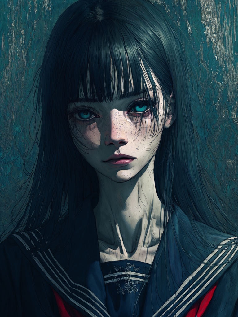 1girl,  upper body,  school uniform on Tensor.Art
