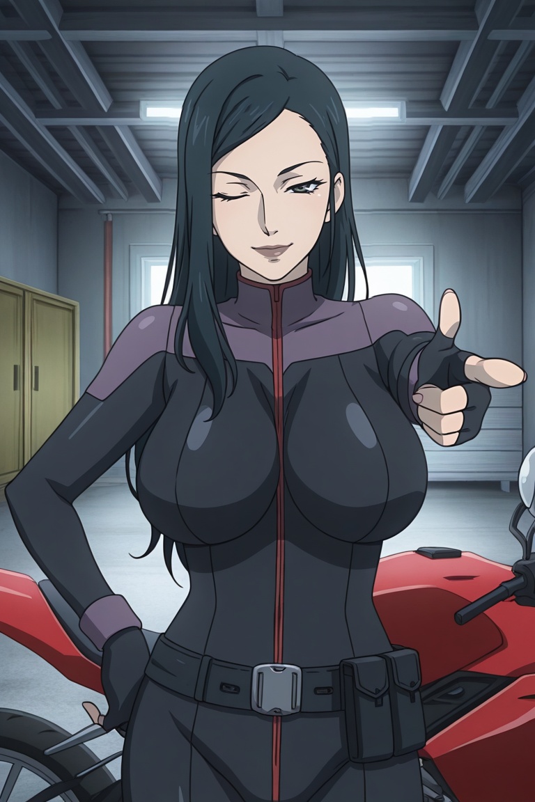 Kiwako,  solo,  black hair by The Reprinter on Tensor.Art