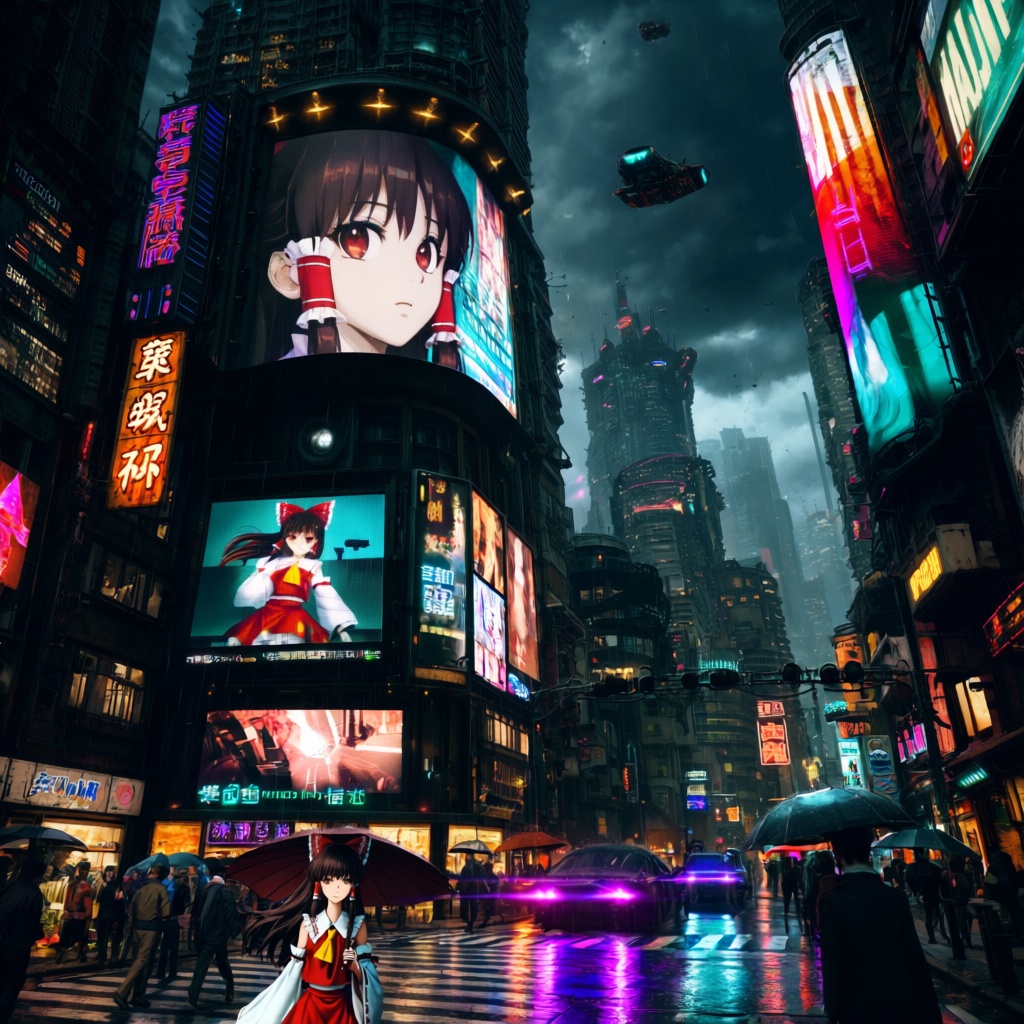 hakurei reimu,  touhou,  1girl on Tensor.Art