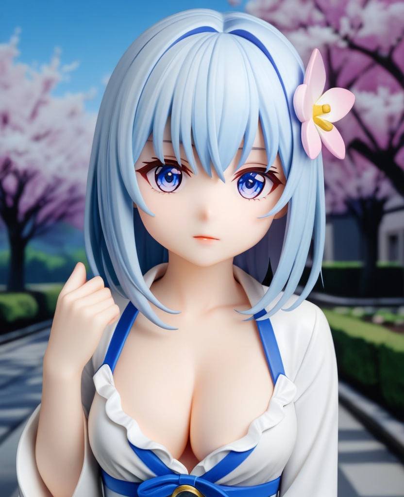 (,1girl, ,best quality, ),looking at viewer,  ,ultra detailed background,ultra detailed background,ultra realistic 8k cg,, ,masterpiece, (( , )),, ,   ,   cure blossom,  ,,  (cleavage), (), ,,