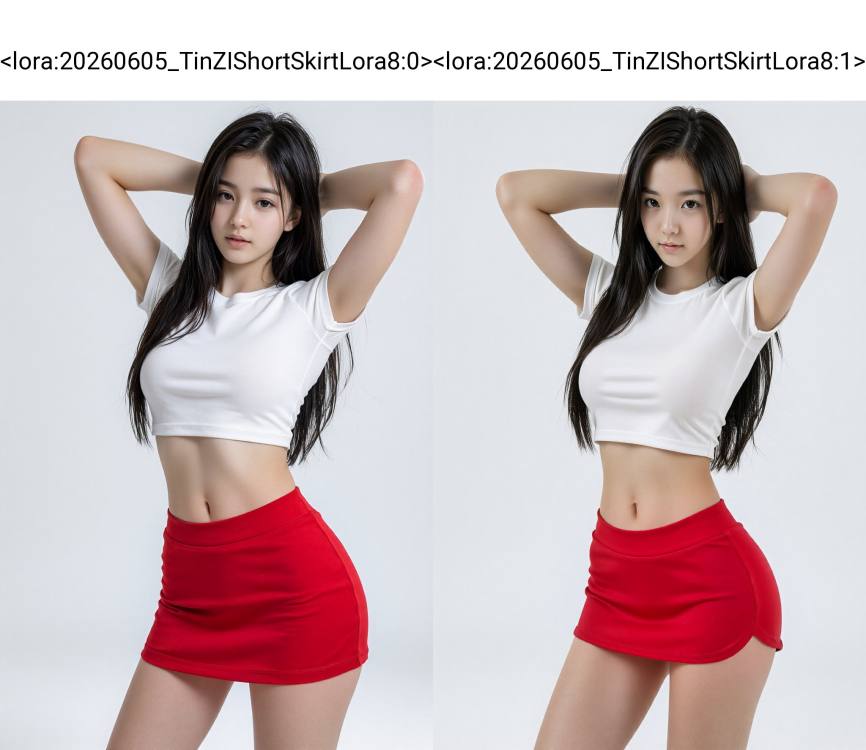 20260605_TinZIShortSkirtLora8 超短裙 by 天TIN on Tensor.Art
