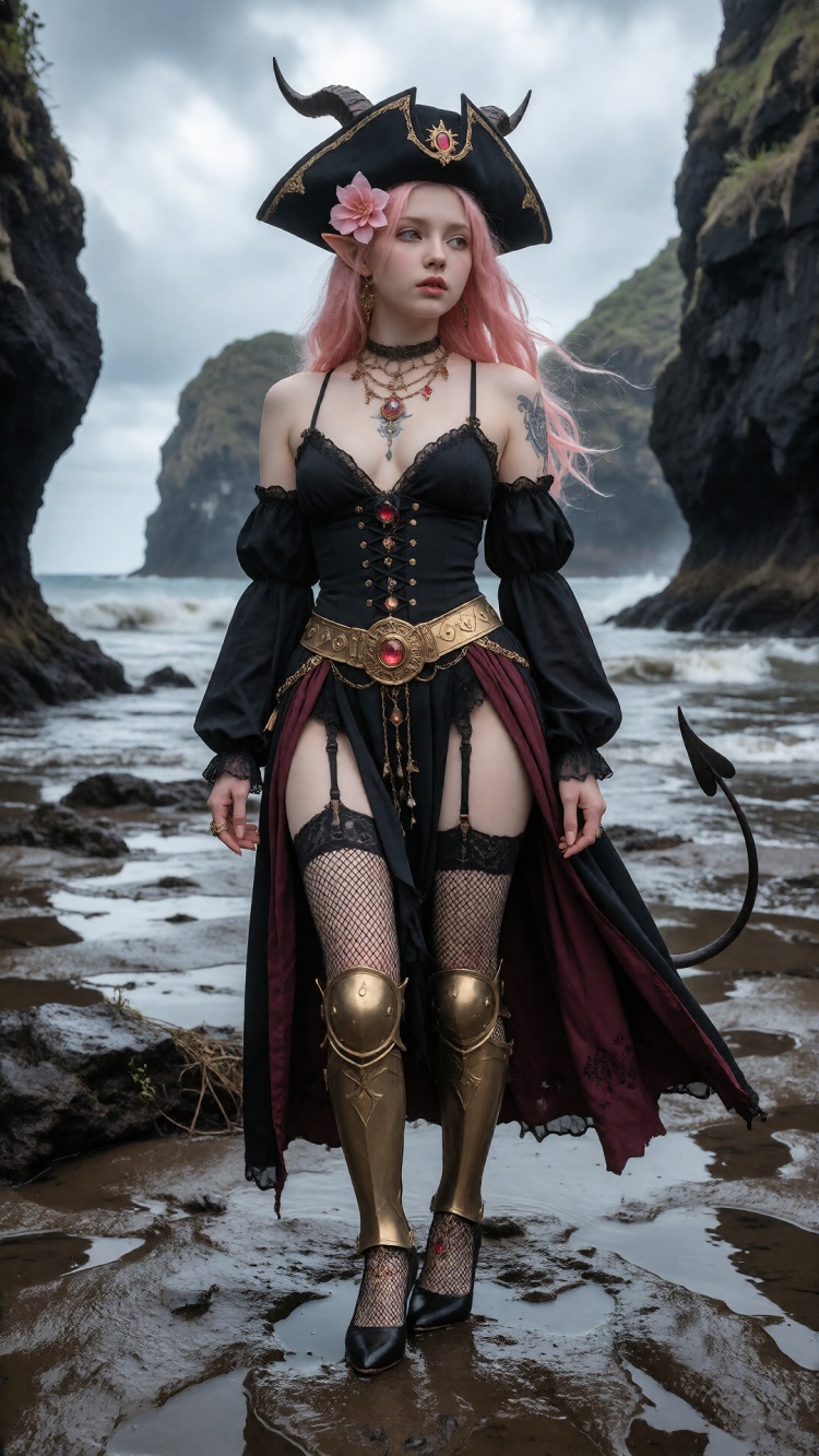 Krea2服装系列-海盗美女船长服_Crimerose by getphat on Tensor.Art