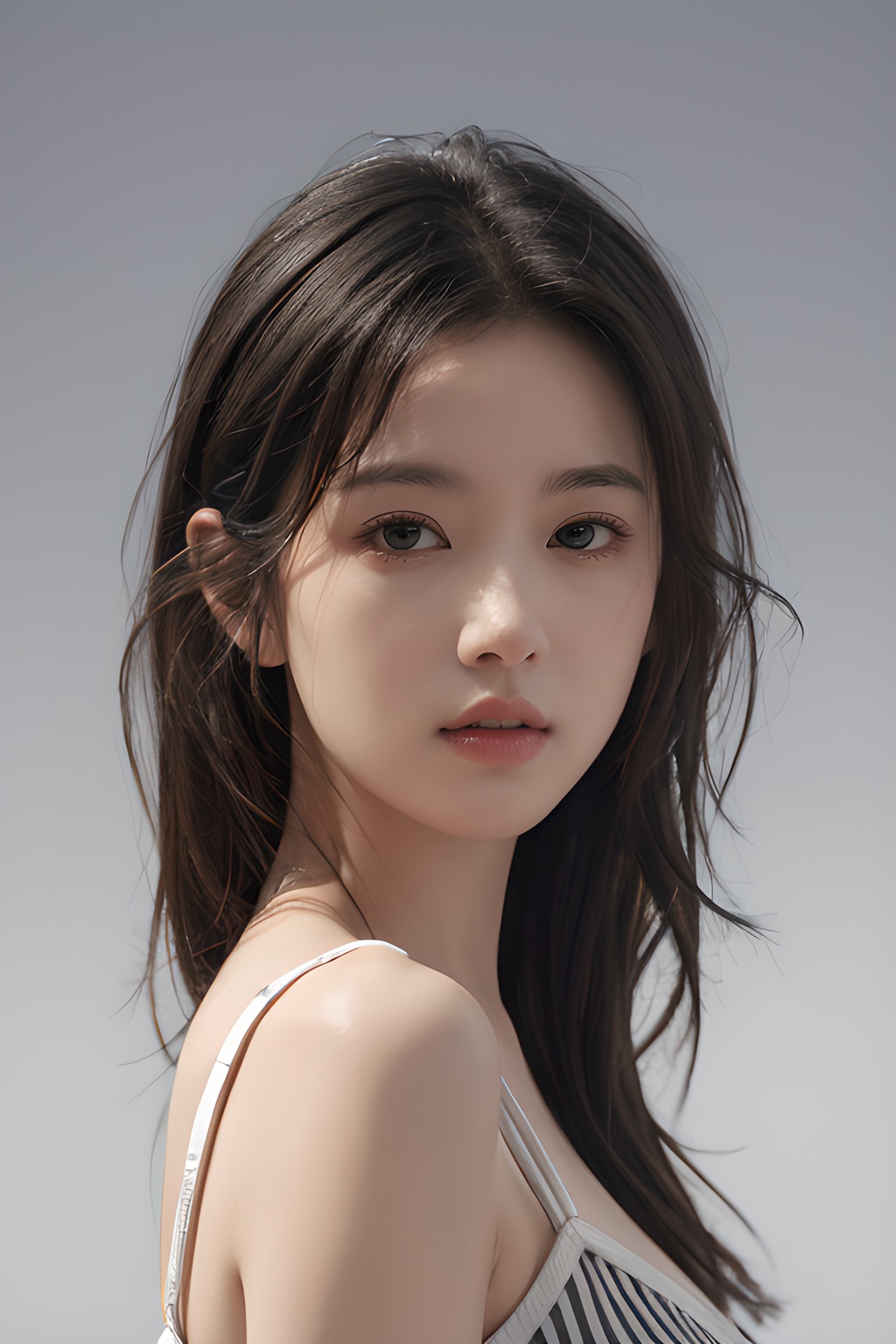 <lora:0818_01:0.7>,simple background,microdress,, 1girl,realistic,masterpiece, best quality, photorealistic, HDR,detail