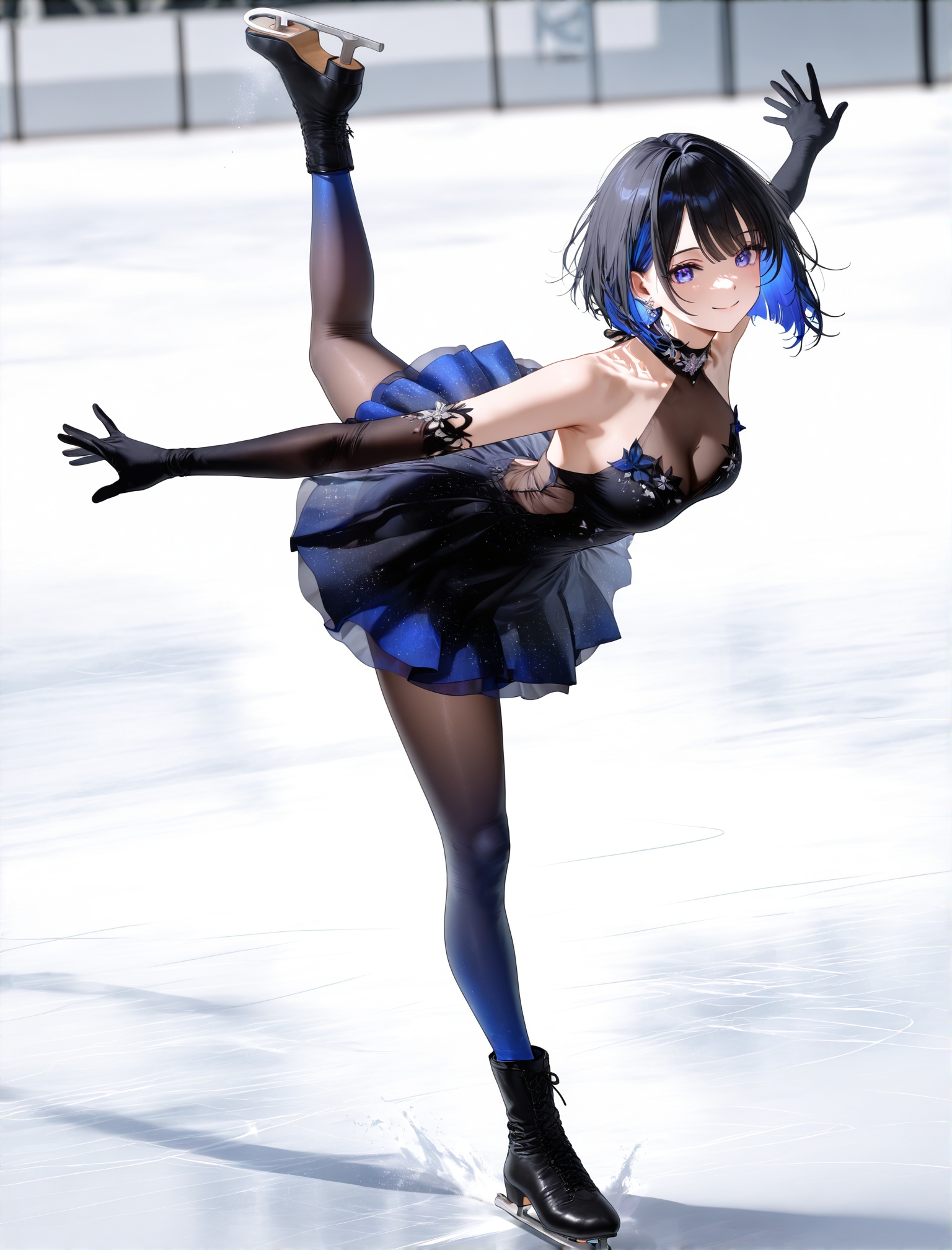 full body,  1girl,  blue inner hair on Tensor.Art