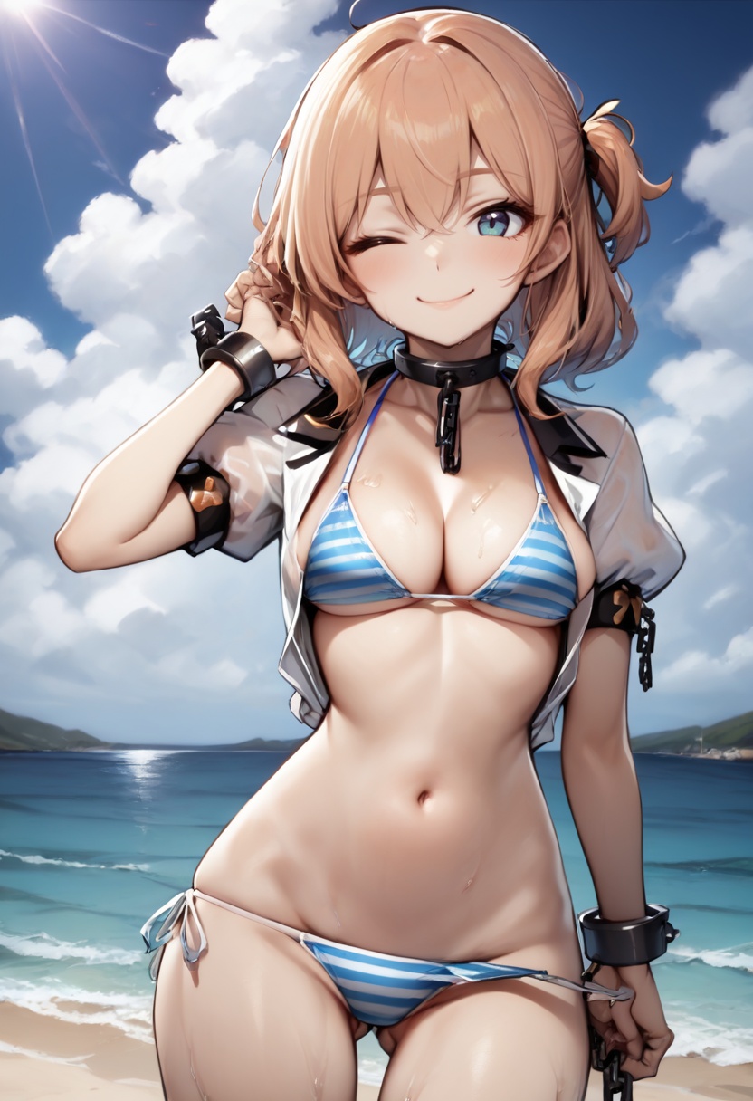 1girl,  arm at side,  arm behind back on Tensor.Art