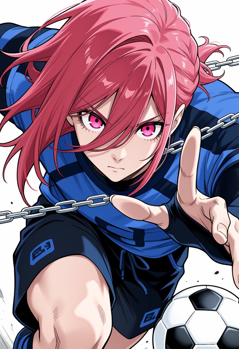 hyoma_chigiri,  1boy,  red hair on Tensor.Art