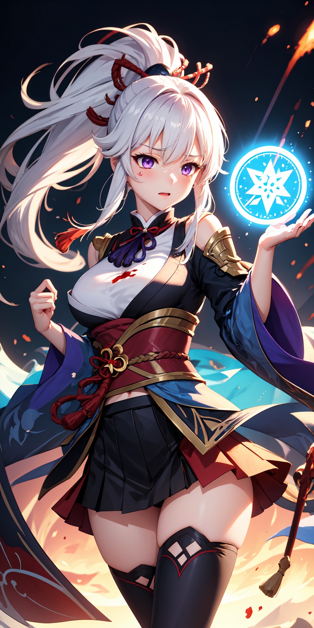 1girl,  japanese clothes,  ponytail on Tensor.Art