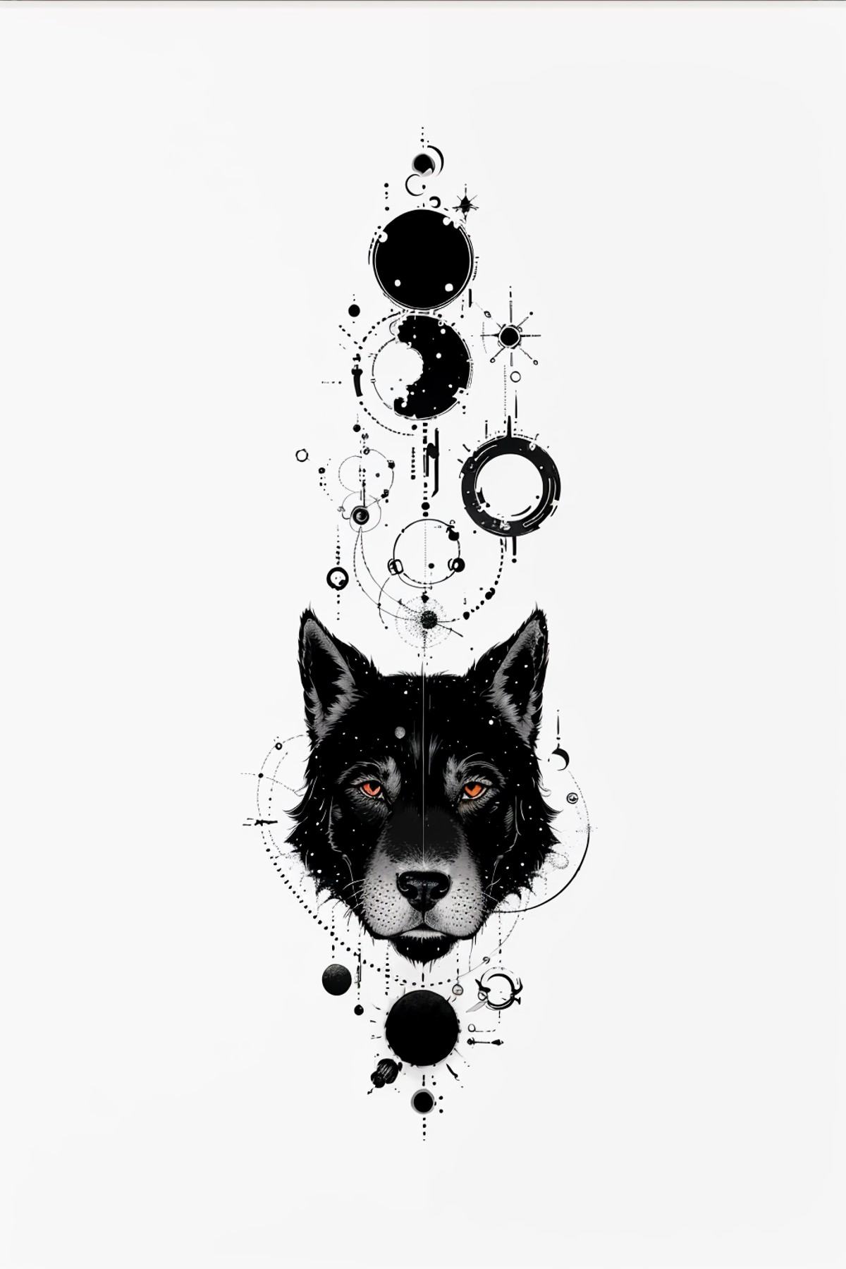 A dog in the style of b1nk on Tensor.Art