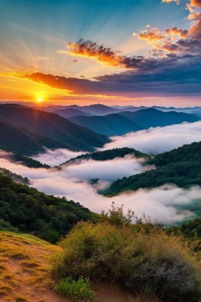The spectacular scenery of sunrise and sunset: The sunrise and sunset are natural wonders that occur twice a day. As the sun’s rays gradually fill the sky, the colors of the clouds and sky also change. Watching this spectacle from a distance makes people feel peaceful, calm, and proud, and reminds us of the infinite possibilities and beauties of life.