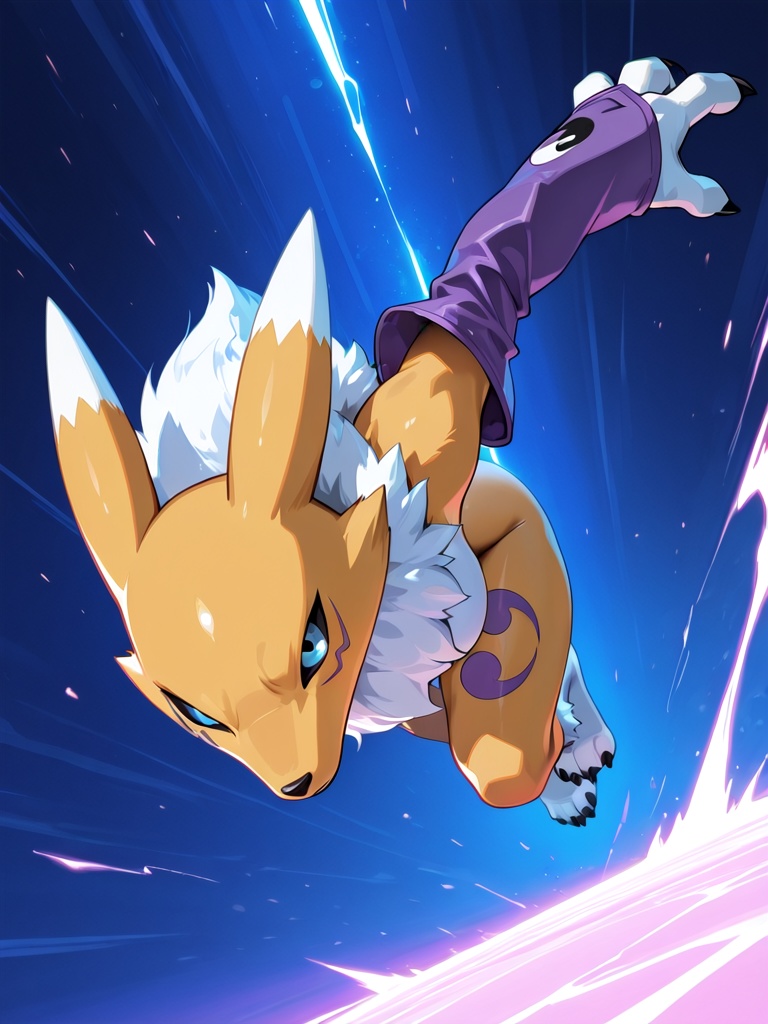 1girl,  renamon (digimon),  general on Tensor.Art