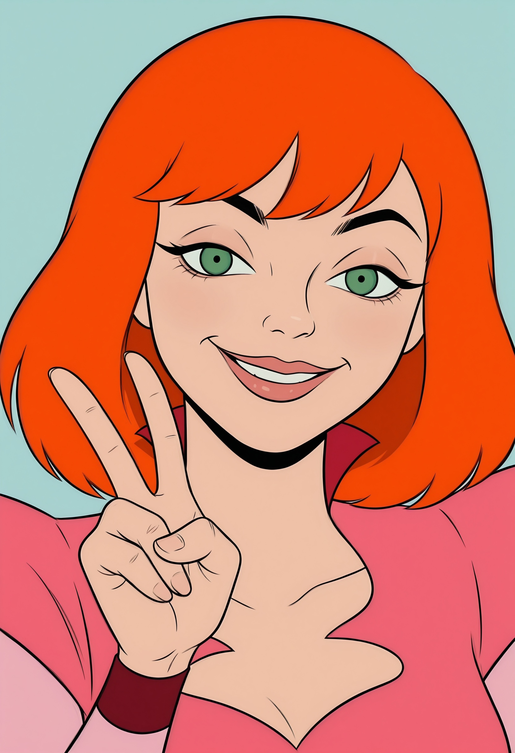 shcrilf,  green eyes,  orange hair by interfusor on Tensor.Art