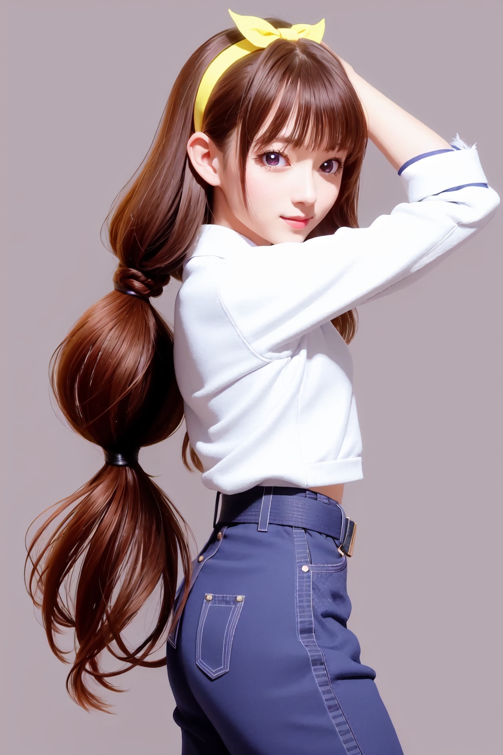 amanogawa_kirara,1girl,solo,smile,looking_at_viewer,hairband,star_(symbol),twintails<lora:amanogawa_kirara:1>,simple background,white backgroundmasterpiece,best quality, highly detailed, 