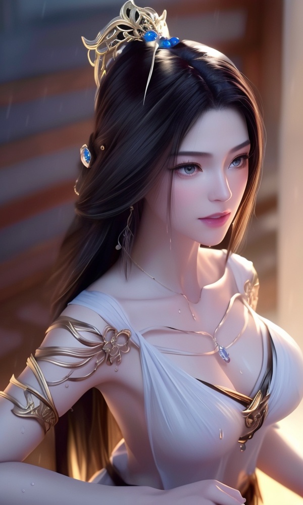 <lora:395-DA-凡人修仙传-紫灵:0.8> ,(,1girl, ,best quality, ),looking at viewer, ,ultra detailed 8k cg, ultra detailed background,  ultra realistic 8k cg, flawless,  tamari \(flawless\), professional artwork, famous artwork, cinematic lighting, cinematic bloom, (( , )),, dreamlike, unreal, science fiction,  luxury, jewelry, diamond, pearl, gem, sapphire, ruby, emerald, intricate detail, delicate pattern, charming, alluring, seductive, erotic, enchanting, hair ornament, necklace, earrings, bracelet, armlet,halo,masterpiece, (( , )),, realistic,science fiction,mole, ,cherry blossoms,(((, , ultra high res, (photorealistic:1.4), raw photo, 1girl, wet clothes, rain, sweat, ,wet, )))(( , ))   (()), (), , jewelry, necklace, solo, , , , hair_ornament, , earrings,large breasts,,  , ,