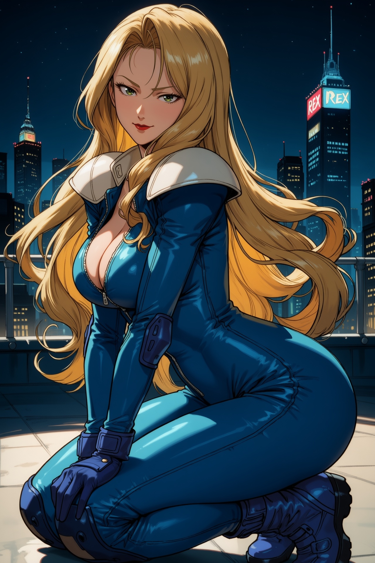 Rex,  long blonde hair,  green eyes on Tensor.Art