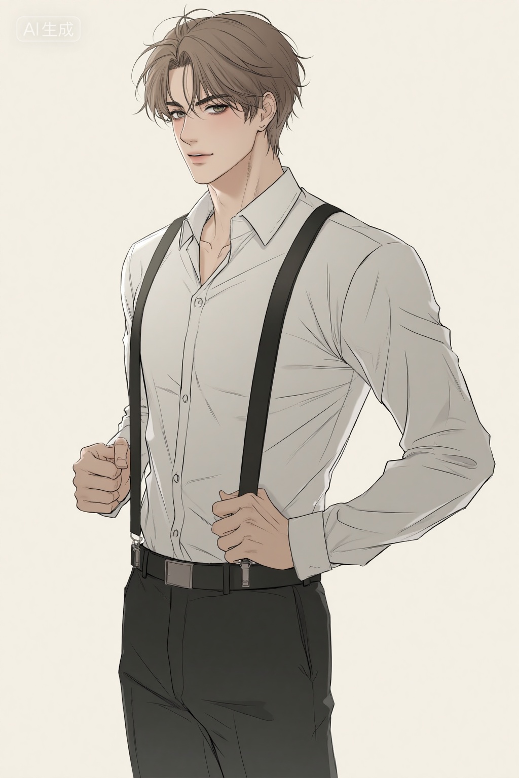 masterpiece,best quality,high detail,Realistic anime style,, a drawing of a handsome young man,, stepping forward suspenders straining,, Negative prompt: ng_deepnegative_v1_75t,(badhandv4:1.2),EasyNegative,(worst quality:2),,nsfw, Steps: 30, Sampler: Euler, CFG scale: 3.5, Seed: 1673247830, Size: 1024x1536, Model hash: 8cba4f1ef4, Model: F.1基础算法模型-哩布在线可运行_F.1-dev-fp8.safetensors, Denoising strength: 0, RNG: CPU, Lora 1: 20251118, Lora Hash 1: 9783be0a3a, Lora Weight 1: 1.0, vae_name: automatic