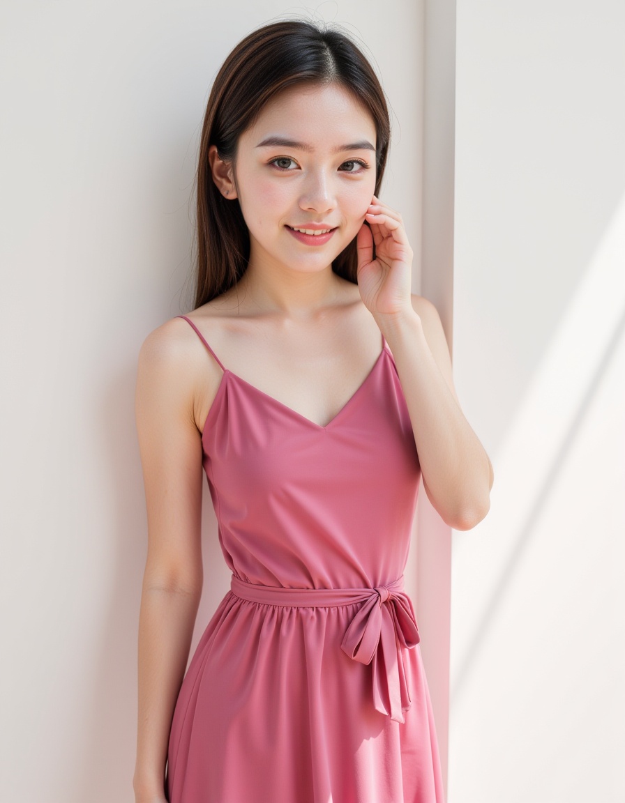 1girl,portrait,dress,realistic,(smirk:0.5),
