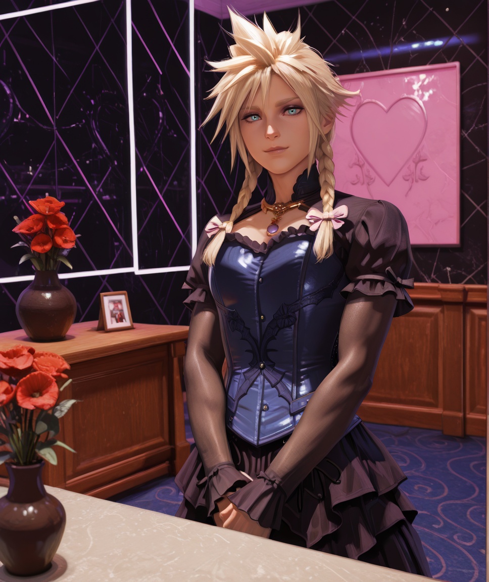 clodsfxl,  blonde hair,  spiked hair on Tensor.Art