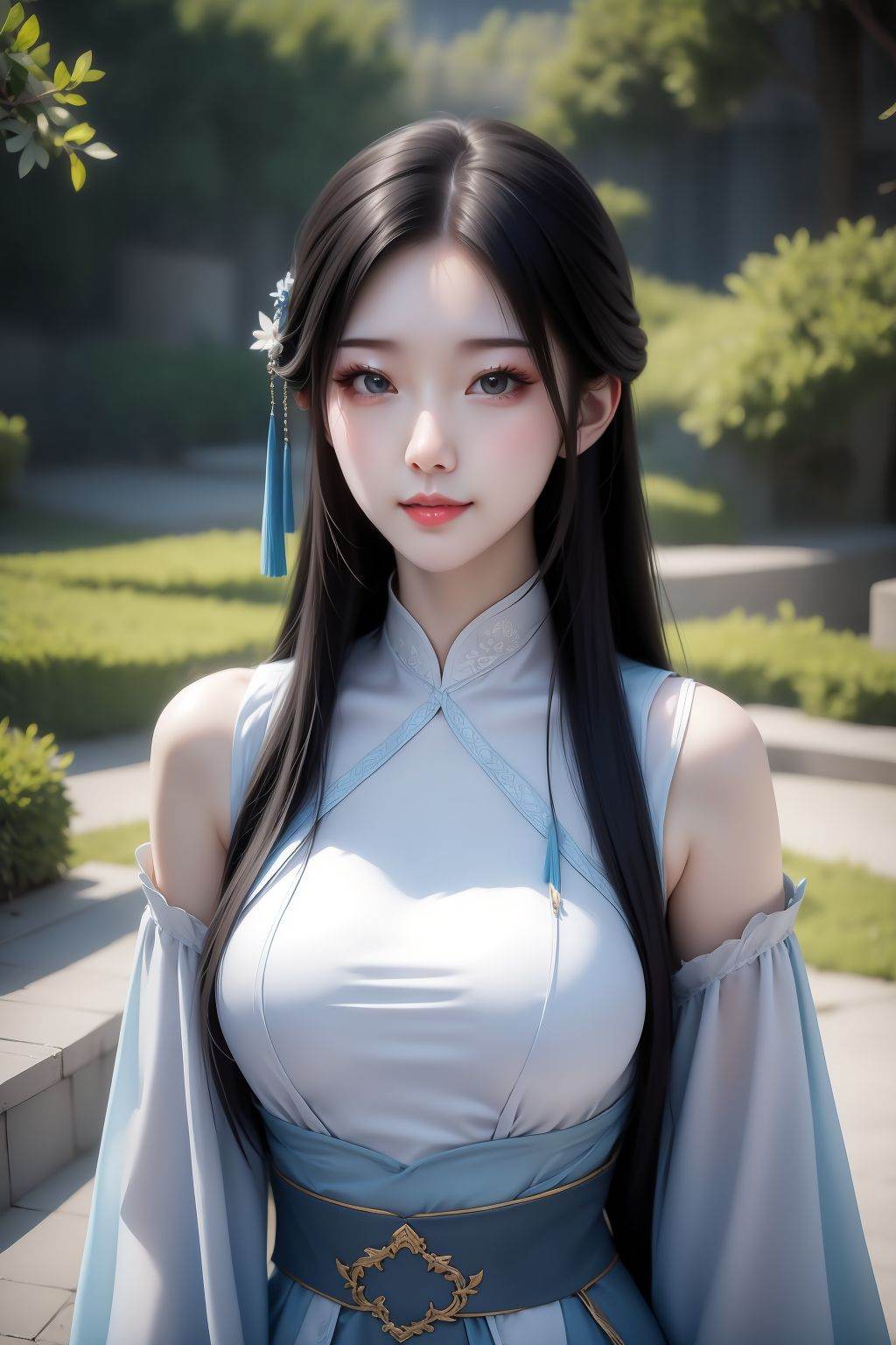 beautiful girl,  black long hair,  white skin by 天TIN on Tensor.Art