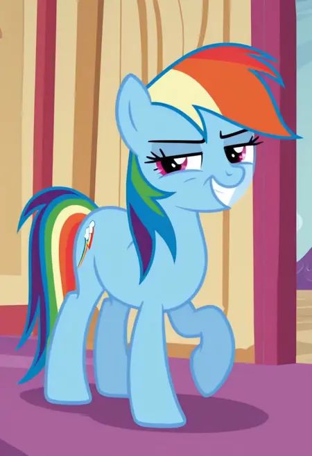 rdash,  blue skin,  rainbow hair on Tensor.Art