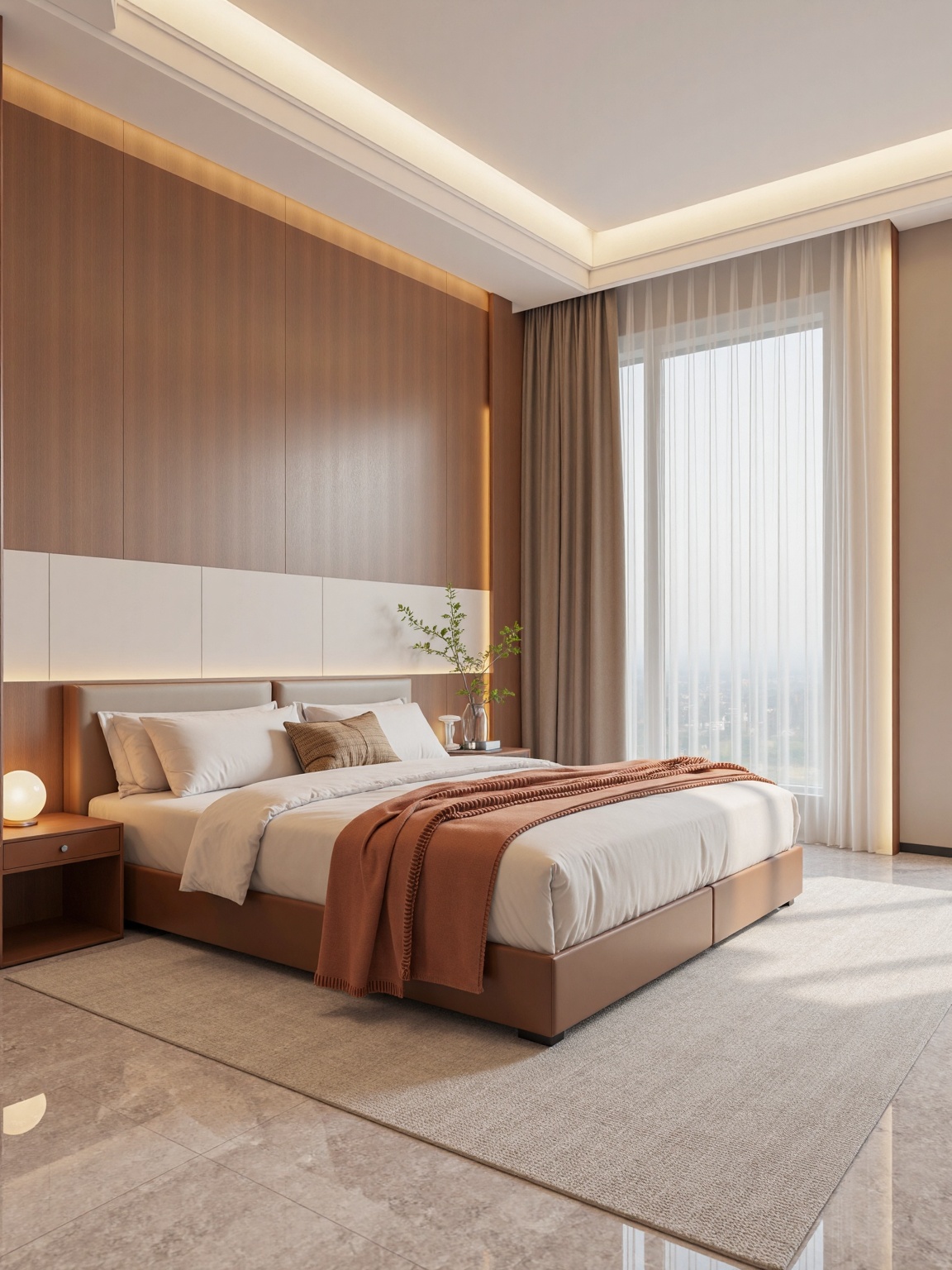 (best quality,4k,8k,highres,masterpiece:1.2),ultra-detailed,(realistic,photorealistic,photo-realistic:1.37),HDR,modern luxury style bedroom,