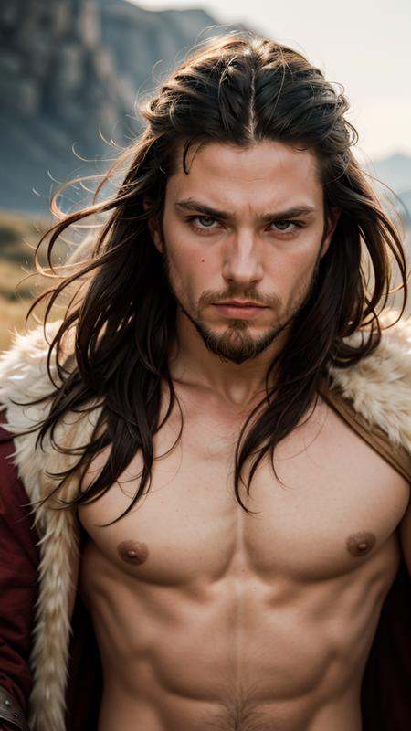 raw photo,  fierce Viking man,  portrait on Tensor.Art