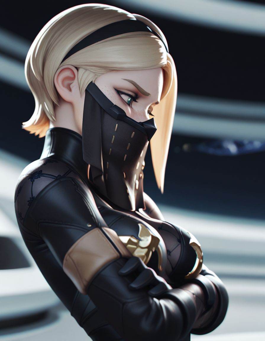 yorha type o,  mouth veil,  operator 21o on Tensor.Art