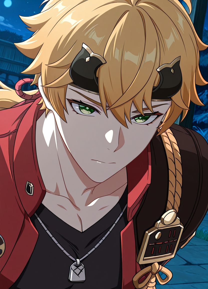 1boy,  solo,  thoma \(genshin impact\) on Tensor.Art